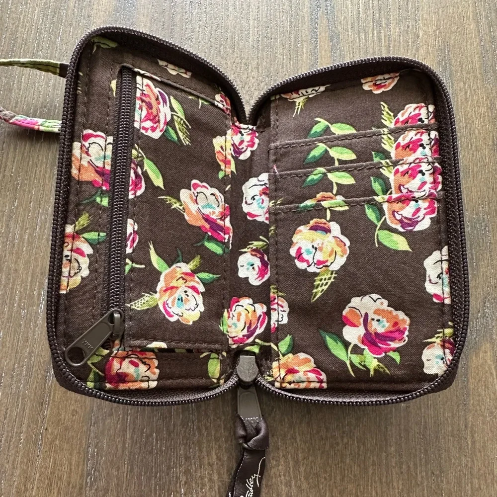 Vera Bradley‎ wristlet wallet Brown Floral - Picture 8 of 13